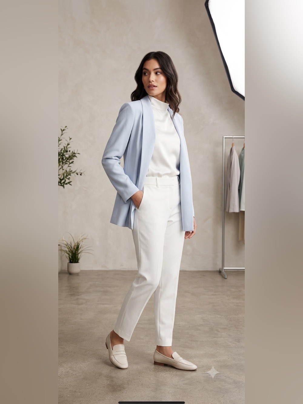 Calvin Klein Open Front Long Sleeve Jacket